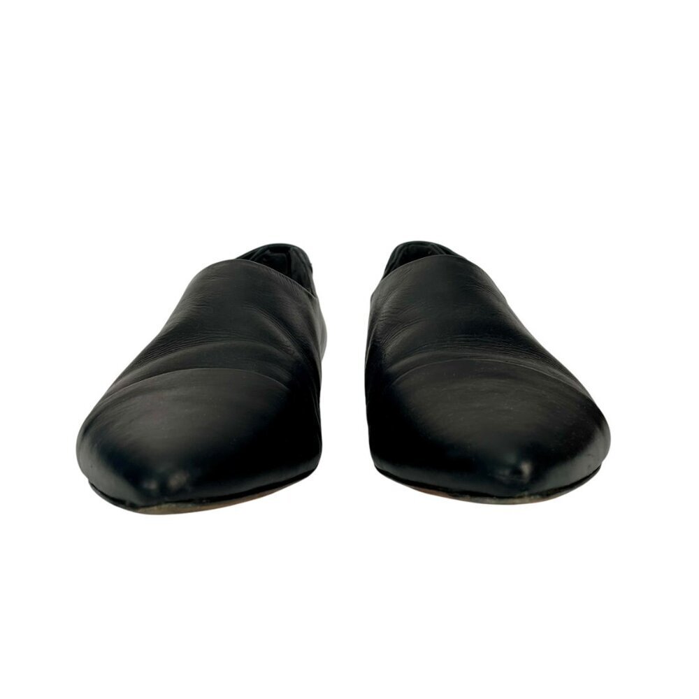 Vince Noel Black Leather Pointed Cap Toe Flats 8.5M Minimalist - Picture 4 of 15